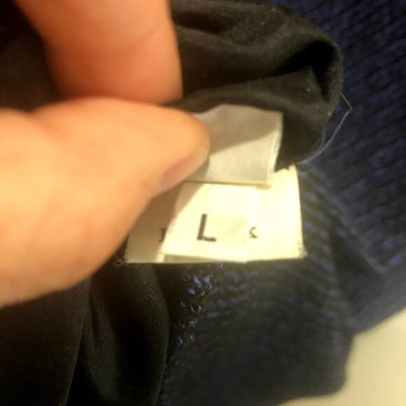 Vintage Dark Blue Shift Style Sweater Dress Large - Picture 7 of 11